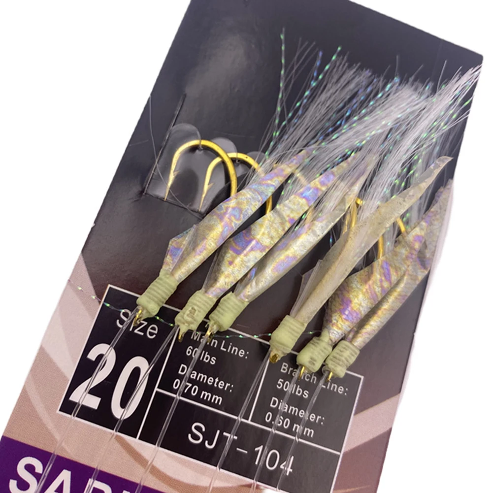 6pcs Luminous Lures Portable String Hooks Fishing Lure Hooks Top Sales Accessories Fish Skin Fishing Parts Night Fishing Lure
6pcs Luminous Lures Portable String Hooks Fishing Lure Hooks Top Sales Accessories Fish Skin Fishing Parts Night Fishing Lure