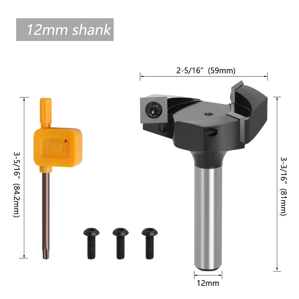 CNC Cemented Carbide Milling Cutter 3 Flute Wood Planer Bit Face Mill Insert Carbide Slab Spoilboard CNC Surfacing Router Bit
CNC Cemented Carbide Milling Cutter 3 Flute Wood Planer Bit Face Mill Insert Carbide Slab Spoilboard CNC Surfacing Router Bit