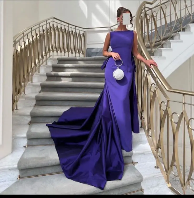 O-Neck Floor Length Straight Dress Open Back SATIN Exquisite Evening Dresses Woman
O-Neck Floor Length Straight Dress Open Back SATIN Exquisite Evening Dresses Woman