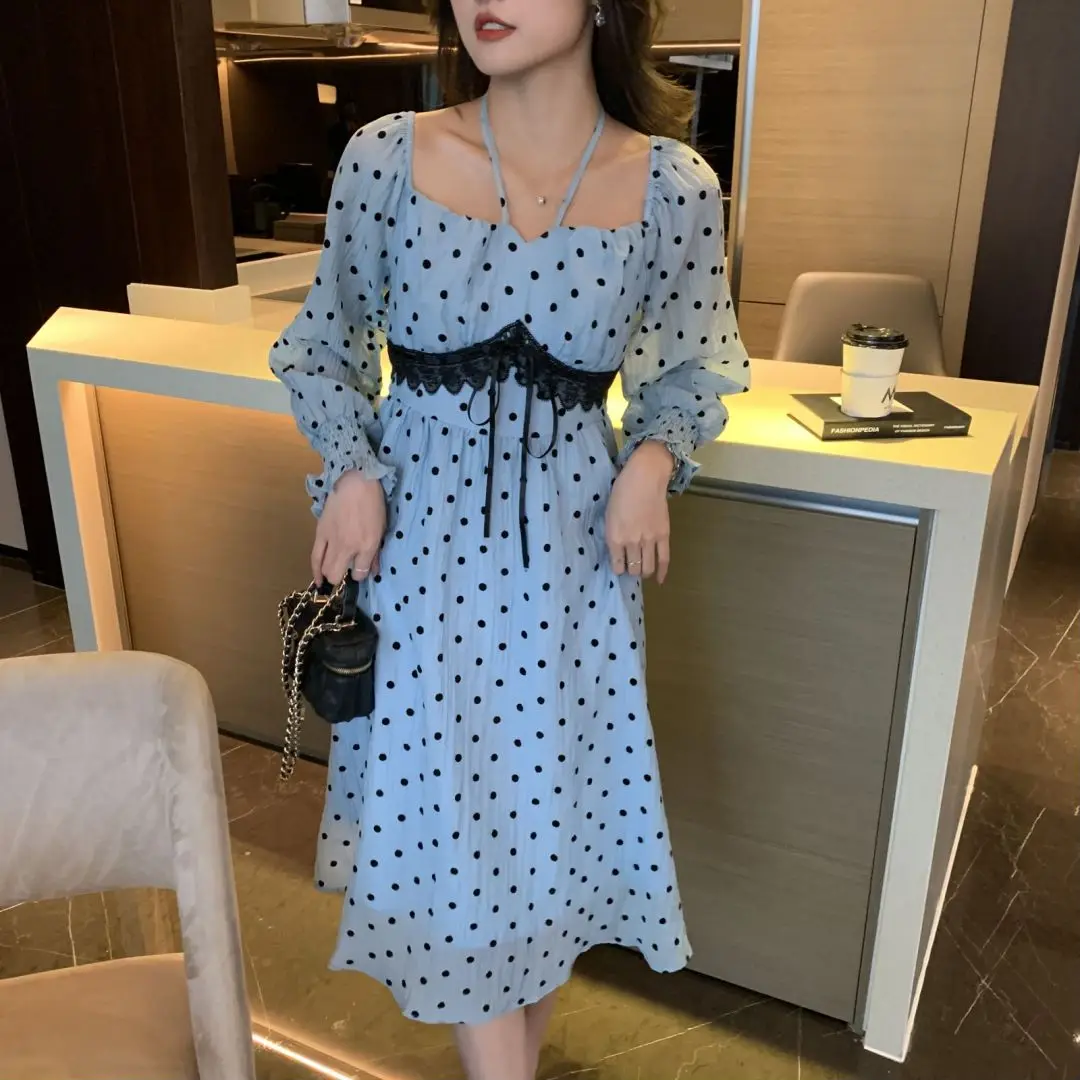 2022 Fashion New Spring Lantern Long Sleeve Dress Turtleneck Women Patchwork Bow Lace-up Dot Mesh Office Party Dresses Vestidos
2022 Fashion New Spring Lantern Long Sleeve Dress Turtleneck Women Patchwork Bow Lace-up Dot Mesh Office Party Dresses Vestidos
