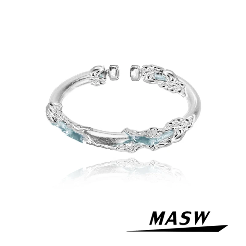 MASW Original Design Fashion Jewelry Blue Cuff Bracelet New Trend Popular Style High Quality Brass Metal Adjustable Bracelet
MASW Original Design Fashion Jewelry Blue Cuff Bracelet New Trend Popular Style High Quality Brass Metal Adjustable Bracelet