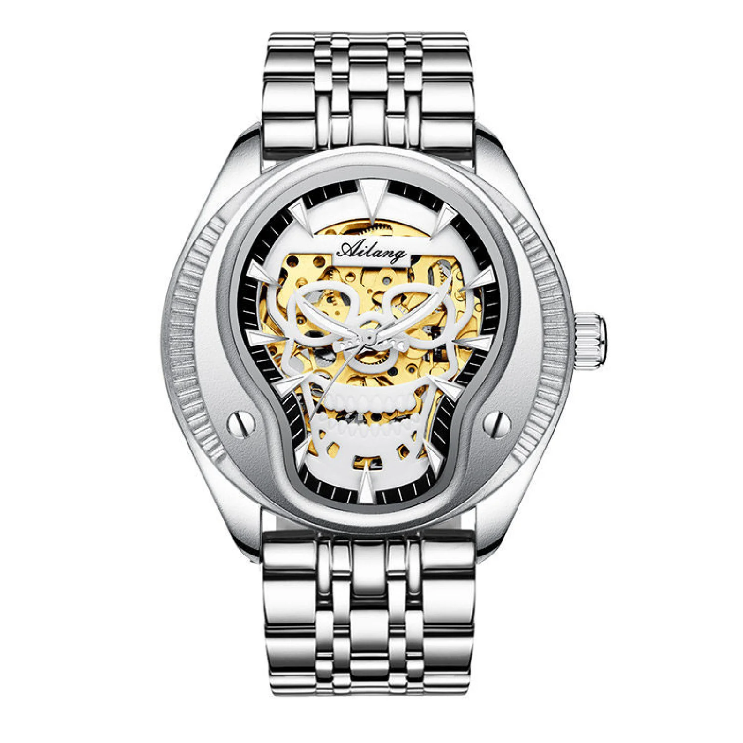 AILANG Fashion New Luxury Men Watches Personality Skull Dial Luminous Mechanical Wristwatches Waterproof Leather Steampunk 8619
AILANG Fashion New Luxury Men Watches Personality Skull Dial Luminous Mechanical Wristwatches Waterproof Leather Steampunk 8619