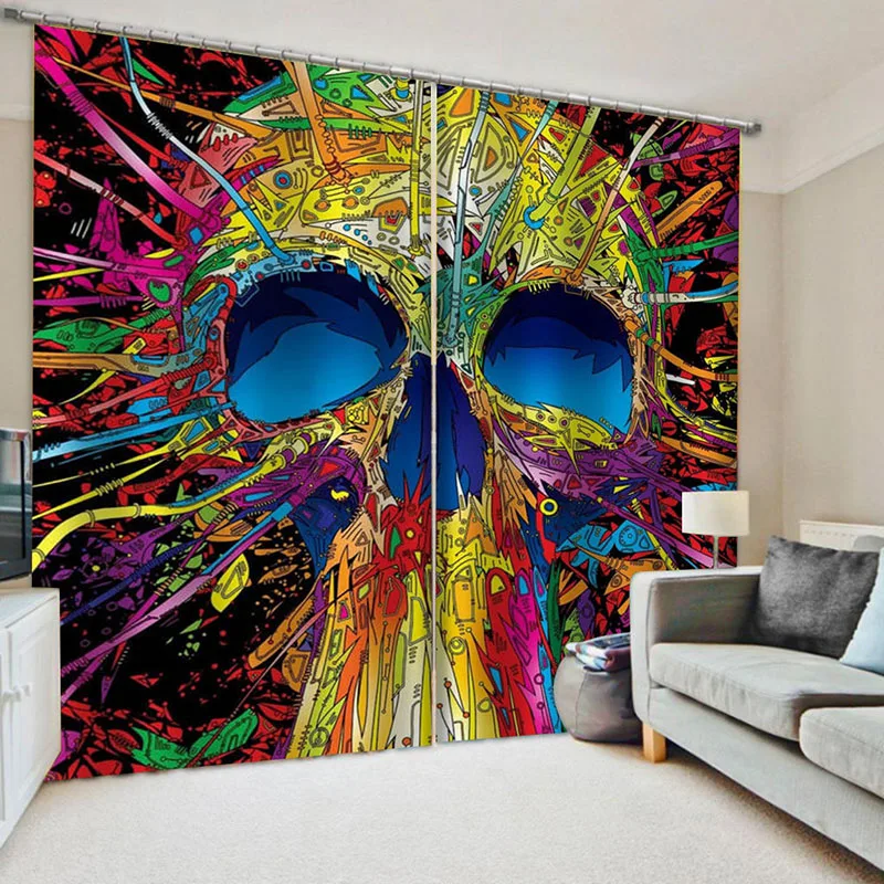 Skull Head Pattern Blackout Curtains For Living Room Bedroom Decorative Window Curtain Drapery Fabric Ultra-thin Light Shading
Skull Head Pattern Blackout Curtains For Living Room Bedroom Decorative Window Curtain Drapery Fabric Ultra-thin Light Shading
