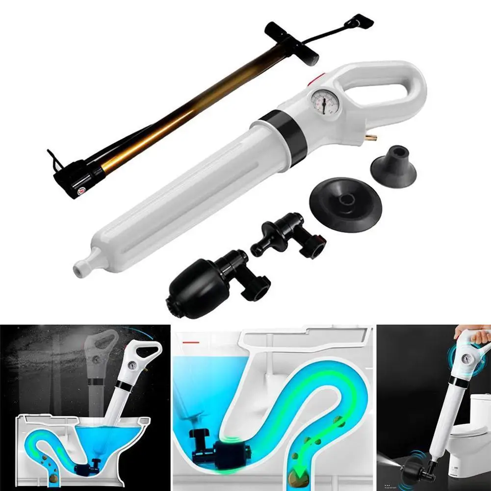1 Set White High Pressure Pump Cleaner Dredge Toilet Plunger Air Drain Blaster Sink Pipe Clogged Remover Bathroom Pipe Bathtub
1 Set White High Pressure Pump Cleaner Dredge Toilet Plunger Air Drain Blaster Sink Pipe Clogged Remover Bathroom Pipe Bathtub
