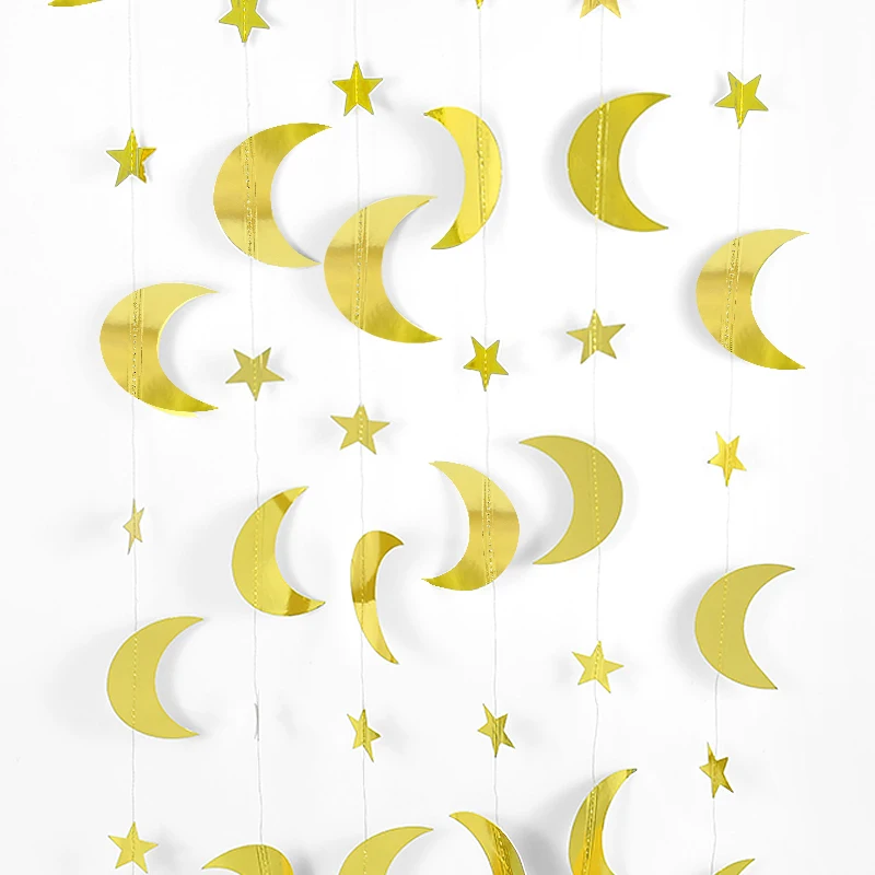 4M Star Moon Paper Garland Eid Mubarak Banner String Wall Hanging Pendant Ramadan Kareem Decoration Islam Muslim Party Supplies
4M Star Moon Paper Garland Eid Mubarak Banner String Wall Hanging Pendant Ramadan Kareem Decoration Islam Muslim Party Supplies