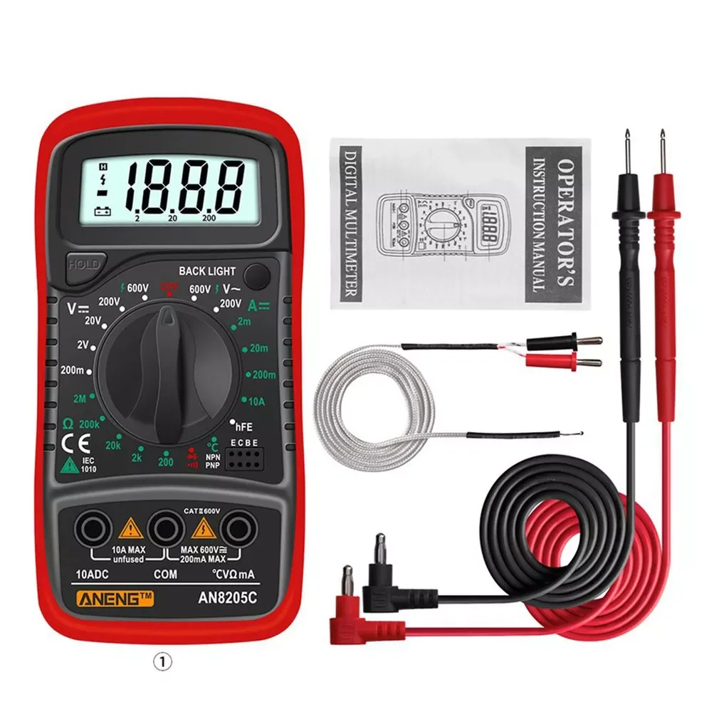 An8205c Multifunction Silicone Anti-fall Accurate And Durable Multimeter Backlight Data Retention Multimeter
An8205c Multifunction Silicone Anti-fall Accurate And Durable Multimeter Backlight Data Retention Multimeter