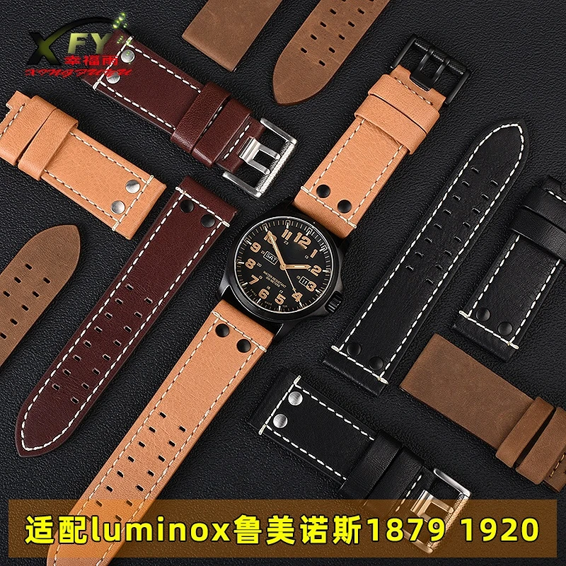 rivet + leather watch strap for Luminox 1879 1920 1921 1925 1927 Diesel Genuine leather watchband 26mm men's Wristband Bracelet
rivet + leather watch strap for Luminox 1879 1920 1921 1925 1927 Diesel Genuine leather watchband 26mm men's Wristband Bracelet