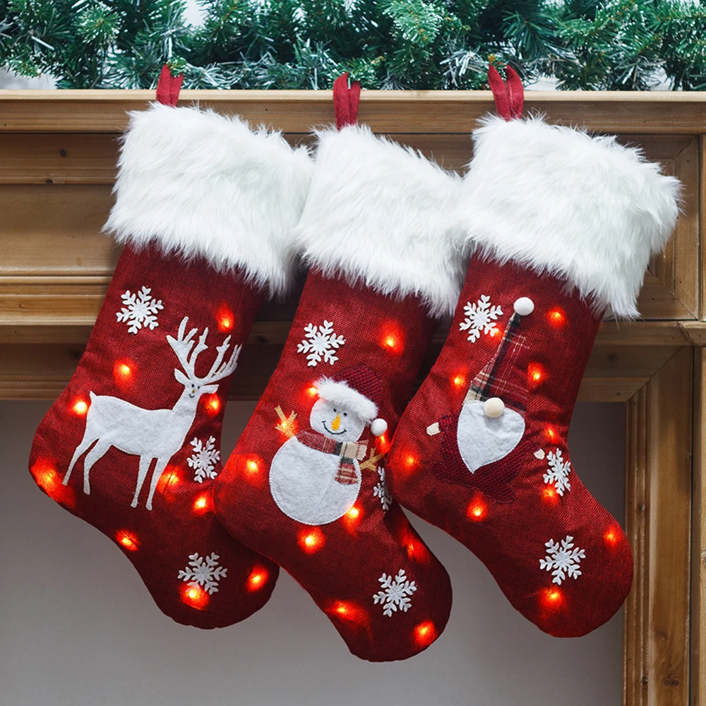 Knitted Christmas Stocking Socks Sack New Year Gift Candy Bags Christmas Decorations For Home Xmas Tree Hanging Ornaments EL
Knitted Christmas Stocking Socks Sack New Year Gift Candy Bags Christmas Decorations For Home Xmas Tree Hanging Ornaments EL