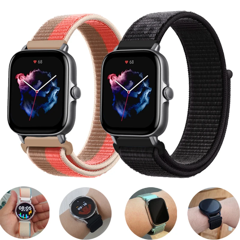 20mm/22mm nylon band For Amazfit GTS 2/3/2e/GTS2 Mini/GTR 42mm/47mm/GTR 3/3 Pro/2/2e Sport Watch Bracelet Amazfit bip strap
20mm/22mm nylon band For Amazfit GTS 2/3/2e/GTS2 Mini/GTR 42mm/47mm/GTR 3/3 Pro/2/2e Sport Watch Bracelet Amazfit bip strap