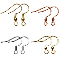 30pcs Hypoallergenic Stainless Steel Earrings Hooks Nickel Free Anti Allergy Earring Clasp Wire For Diy Jewelry Findings Making