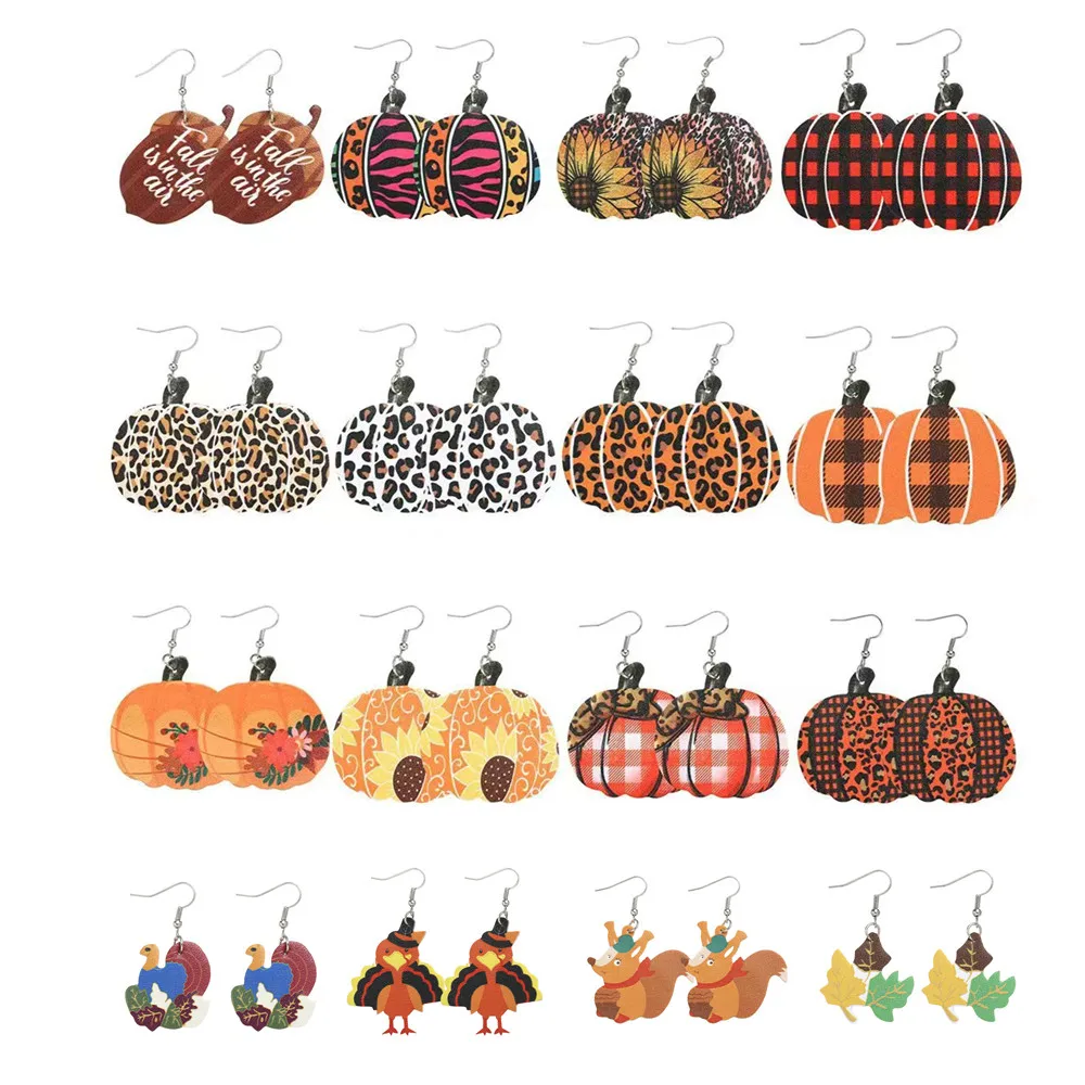 Серьги-подвески из искусственной кожи в виде тыквы, индейки
Серьги-подвески из искусственной кожи в виде тыквы, индейки