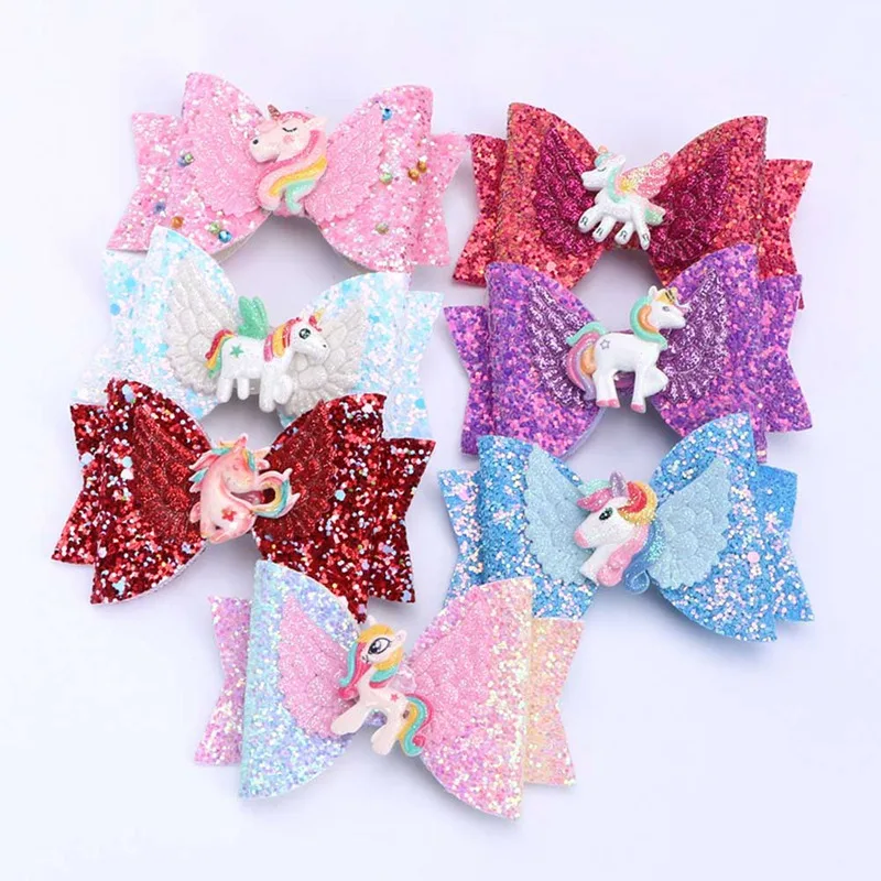 Unicorn Shiny Hair Bow For Kids Cute Wings Hairpins Girls Hair Clip Handmade Child Easter Hair Accessories
Unicorn Shiny Hair Bow For Kids Cute Wings Hairpins Girls Hair Clip Handmade Child Easter Hair Accessories