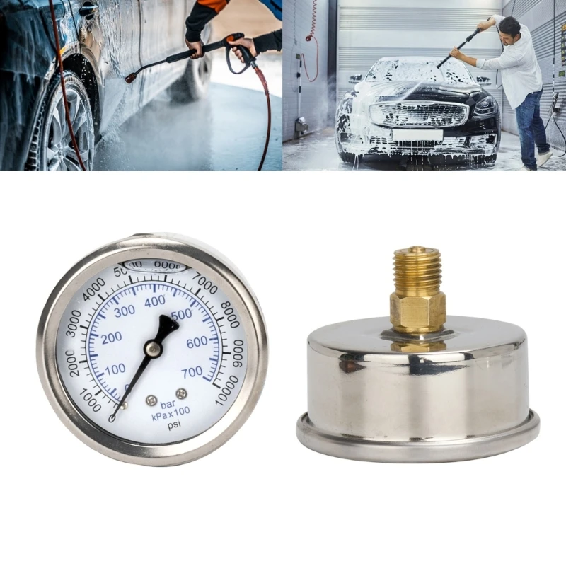 Industrial Grade Pressure Washer Gauges with Standard N14x1.5 Thread 10000psi Garden Tool Suitable for Car Washer
Industrial Grade Pressure Washer Gauges with Standard N14x1.5 Thread 10000psi Garden Tool Suitable for Car Washer