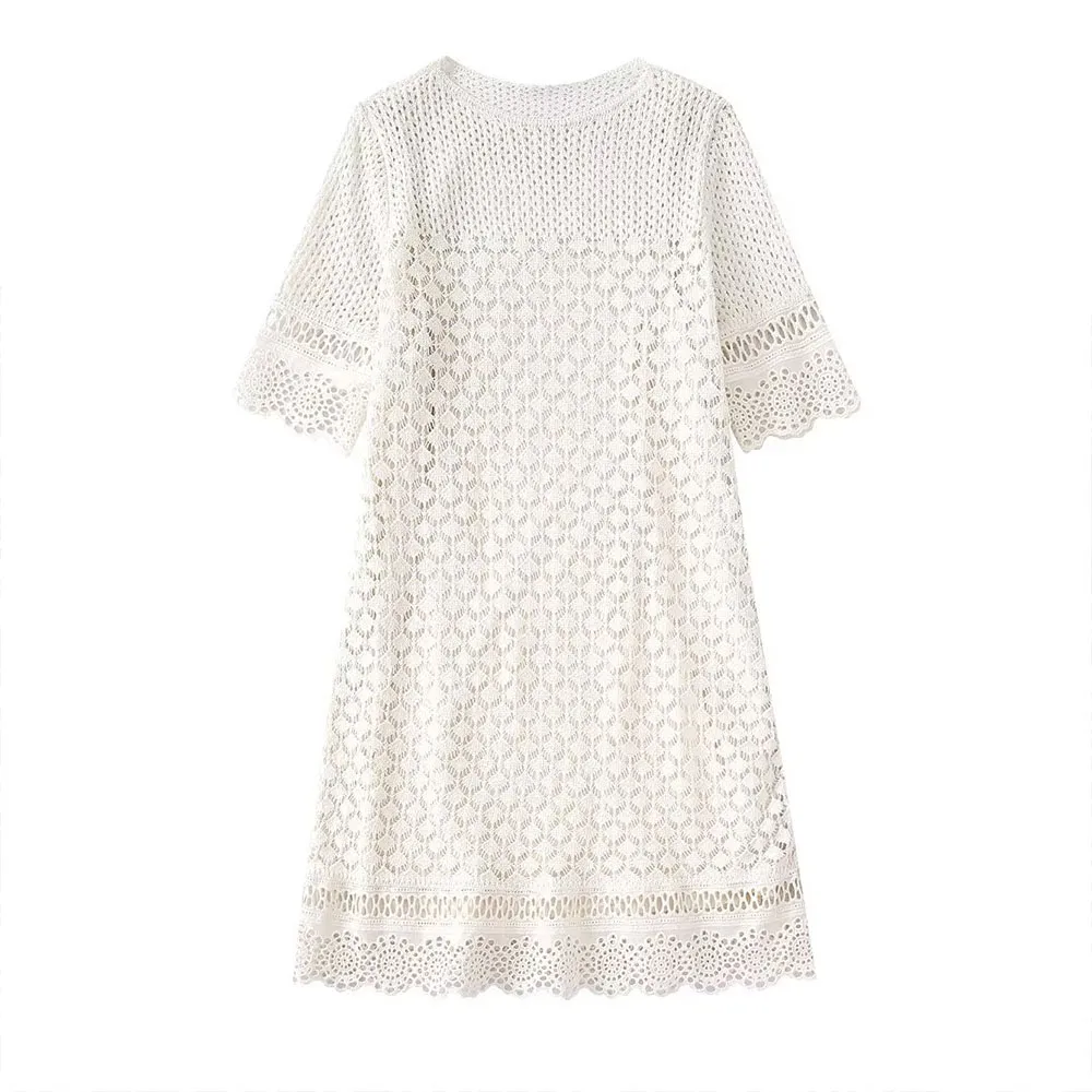 DiYiG Women 2022 New Fashion Jacquard Mesh Cloth Knit Dress Retro Lined Round Neck Short Sleeve High Waist Female Dress Mujer
DiYiG Women 2022 New Fashion Jacquard Mesh Cloth Knit Dress Retro Lined Round Neck Short Sleeve High Waist Female Dress Mujer