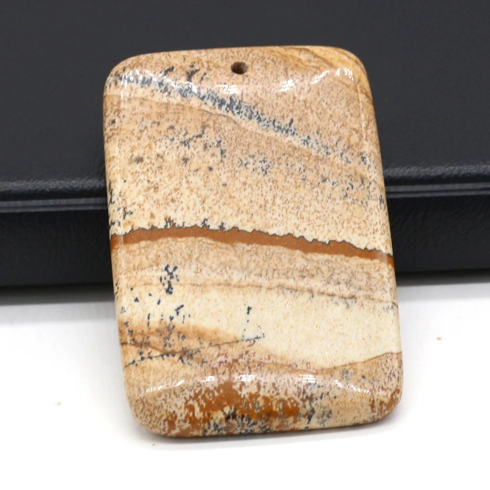 Natural Gem Rectangular Picture Stone Pendant Handmade Crafts Necklace Sweater Chain Jewelry Accessories Gift for Woman 35x55mm
Natural Gem Rectangular Picture Stone Pendant Handmade Crafts Necklace Sweater Chain Jewelry Accessories Gift for Woman 35x55mm