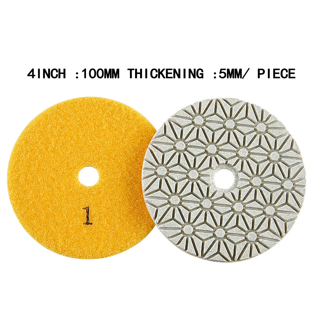 1PC 4 Inch 100mm Grit 3 Step Polishing Pads Granite Polishing Tool Dry/Wet Diamond Resin Powder Grinders Home Garden
1PC 4 Inch 100mm Grit 3 Step Polishing Pads Granite Polishing Tool Dry/Wet Diamond Resin Powder Grinders Home Garden