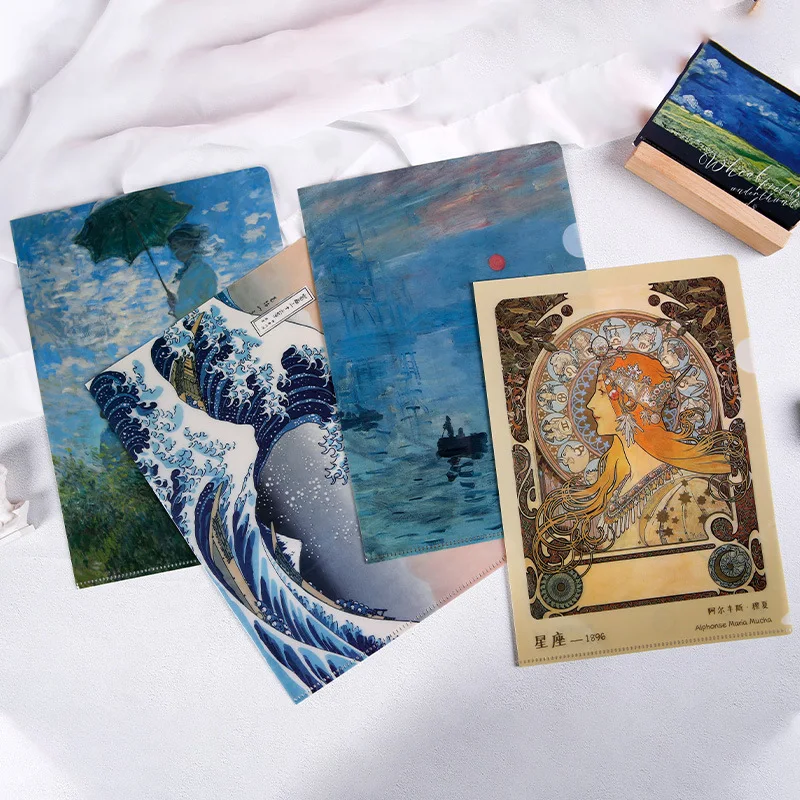 World Famous Painting Creative Filing Folders Document Bag Document Waterproof Storage Bags A4 Stationery Office School Supplies
World Famous Painting Creative Filing Folders Document Bag Document Waterproof Storage Bags A4 Stationery Office School Supplies