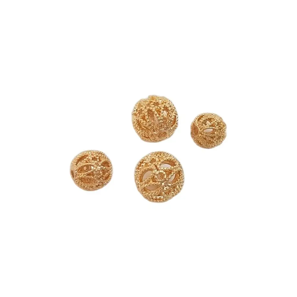14K gold hollow flower ball round bead hydrangea beads handmade DIY string bracelet necklace accessories loose bead material
14K gold hollow flower ball round bead hydrangea beads handmade DIY string bracelet necklace accessories loose bead material