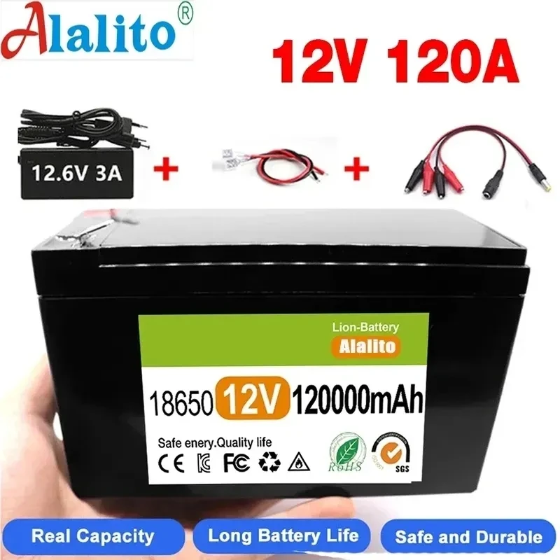 Upgraded 12v 120A Li Ion 18650 Battery Electric Vehicle Lithium Battery Pack 9V- 12V 35Ah 120Ah Built-in BMS 30A High Current
Upgraded 12v 120A Li Ion 18650 Battery Electric Vehicle Lithium Battery Pack 9V- 12V 35Ah 120Ah Built-in BMS 30A High Current