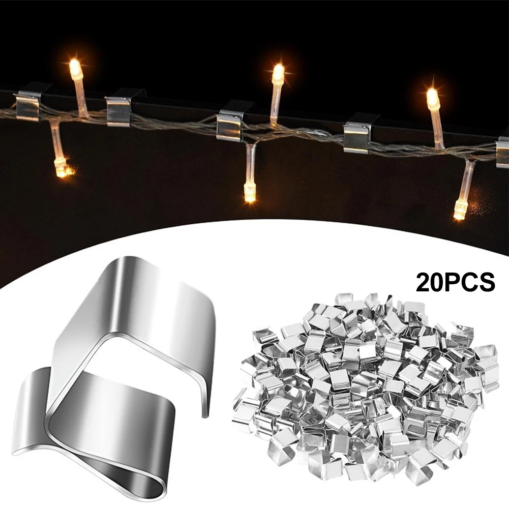 20/50/100 Metal Christmas Light Hook Outdoor Light Cord Clip Light Decoration Holiday Colored Lighting Hook Fixing Accessories
20/50/100 Metal Christmas Light Hook Outdoor Light Cord Clip Light Decoration Holiday Colored Lighting Hook Fixing Accessories