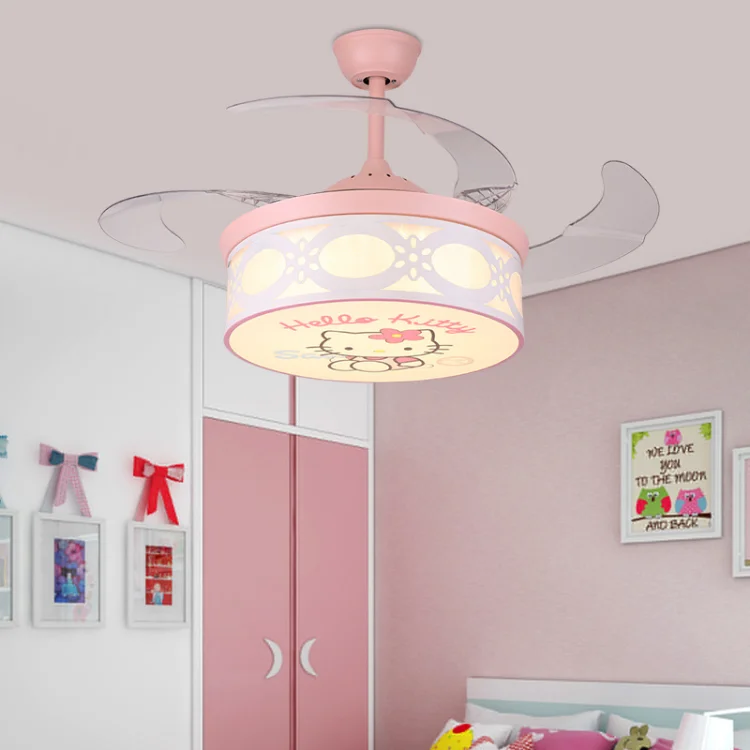 

Led Pendant Light Chandelier Fan Lamp Art Children's room Doraemon invisible family bedroom living room dining room simple boy