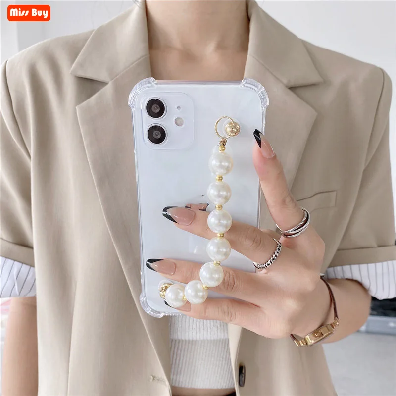 Fashion Transparent Pearl Wristband Silicone Phone Case For iPhone 13 12 11 Pro Max Mini X XS XR 7 8 6 6S Plus Slim Soft Cover
Fashion Transparent Pearl Wristband Silicone Phone Case For iPhone 13 12 11 Pro Max Mini X XS XR 7 8 6 6S Plus Slim Soft Cover