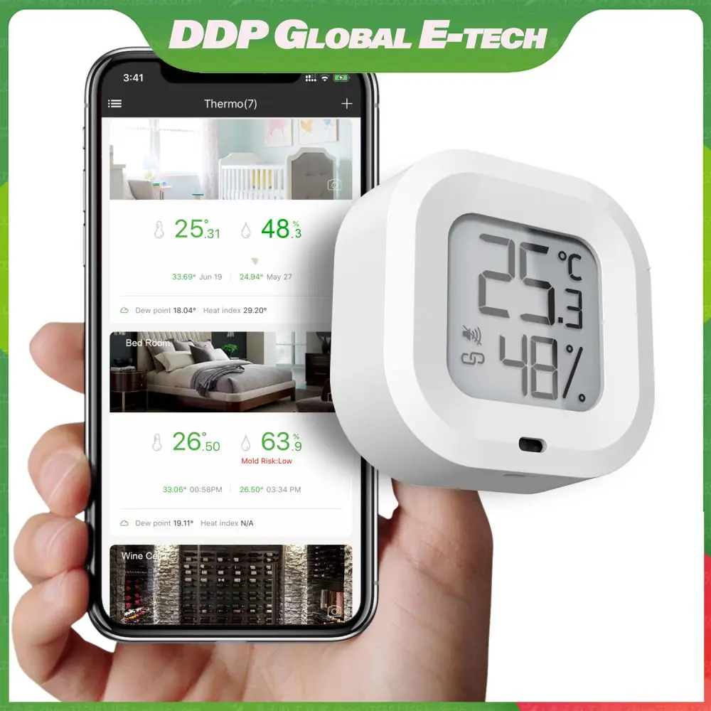 Tuya Hygrometer Detector Weather Station Thermometer Hygrometer Indoor Room Electronic Hygrometer Sensor Smart Home
Tuya Hygrometer Detector Weather Station Thermometer Hygrometer Indoor Room Electronic Hygrometer Sensor Smart Home