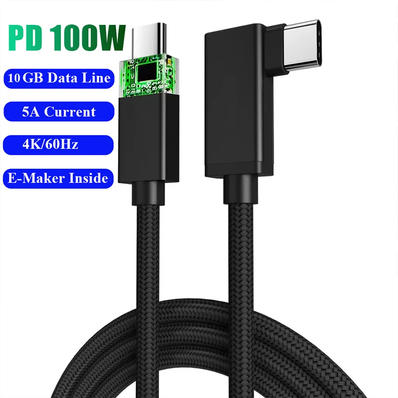 Usb Type C 100W Cable 3.2 Gen 20Gb 4K Data Transfer Video Monitor Cable Fast Charger Charging for MacBook iPad Laptops Samsung 
Usb Type C 100W Cable 3.2 Gen 20Gb 4K Data Transfer Video Monitor Cable Fast Charger Charging for MacBook iPad Laptops Samsung