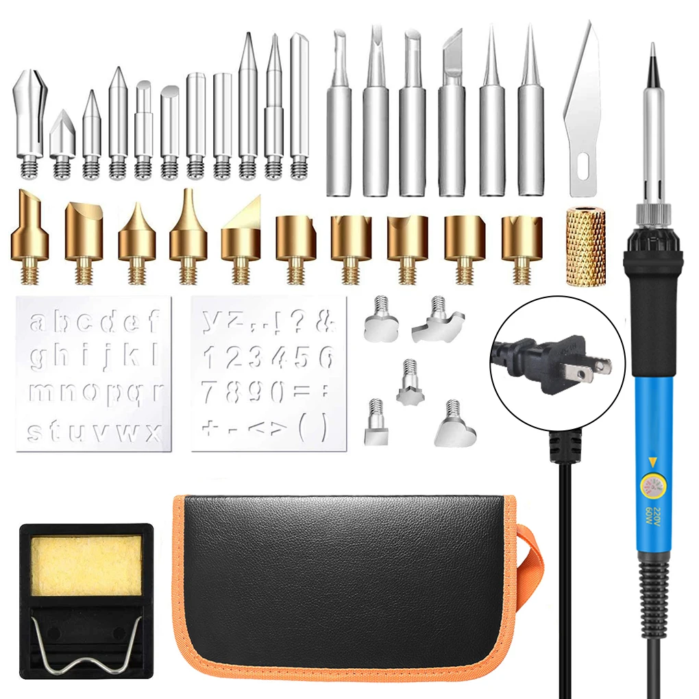 37pcs/set Wood Burning Soldering Iron 200-450℃ Temperature Adjustable Welding Embossing Weld Portable Professional US Plug
37pcs/set Wood Burning Soldering Iron 200-450℃ Temperature Adjustable Welding Embossing Weld Portable Professional US Plug