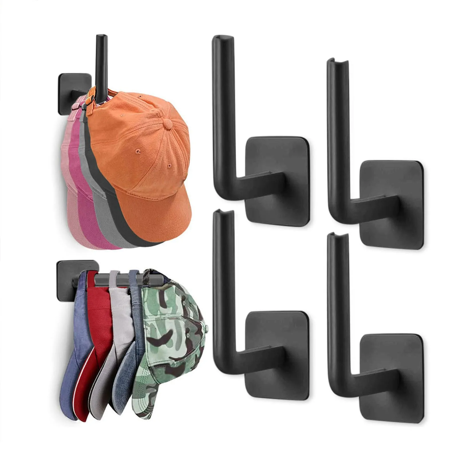 4/6pcs Hat Rack For Baseball Caps Adhesive Hat Hooks Door Closet Wall Hanger Cap Storage And Organizer Punch-Free Hat Holder
4/6pcs Hat Rack For Baseball Caps Adhesive Hat Hooks Door Closet Wall Hanger Cap Storage And Organizer Punch-Free Hat Holder