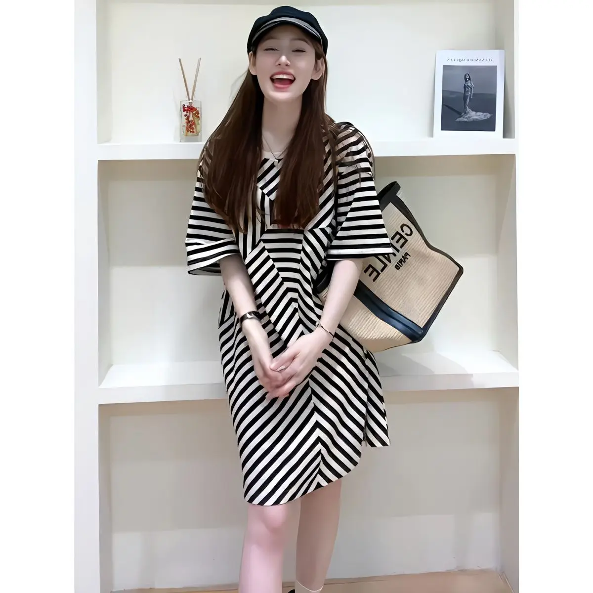 2023 Women's Summer New Short Sleeve Casual Dress Female Striped O-neck Dresses Ladies Fashion Loose A-line Vestidos U05
2023 Women's Summer New Short Sleeve Casual Dress Female Striped O-neck Dresses Ladies Fashion Loose A-line Vestidos U05