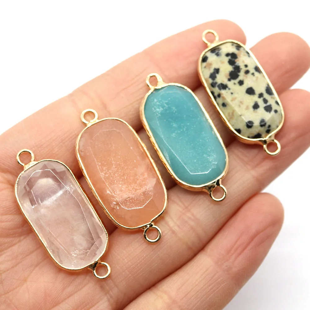 Natural Stone Pink Dongling Pendant 16x25mm Double Hole Connector Crystal Charm Jewelry Making DIY Necklace Earring Accessories
Natural Stone Pink Dongling Pendant 16x25mm Double Hole Connector Crystal Charm Jewelry Making DIY Necklace Earring Accessories