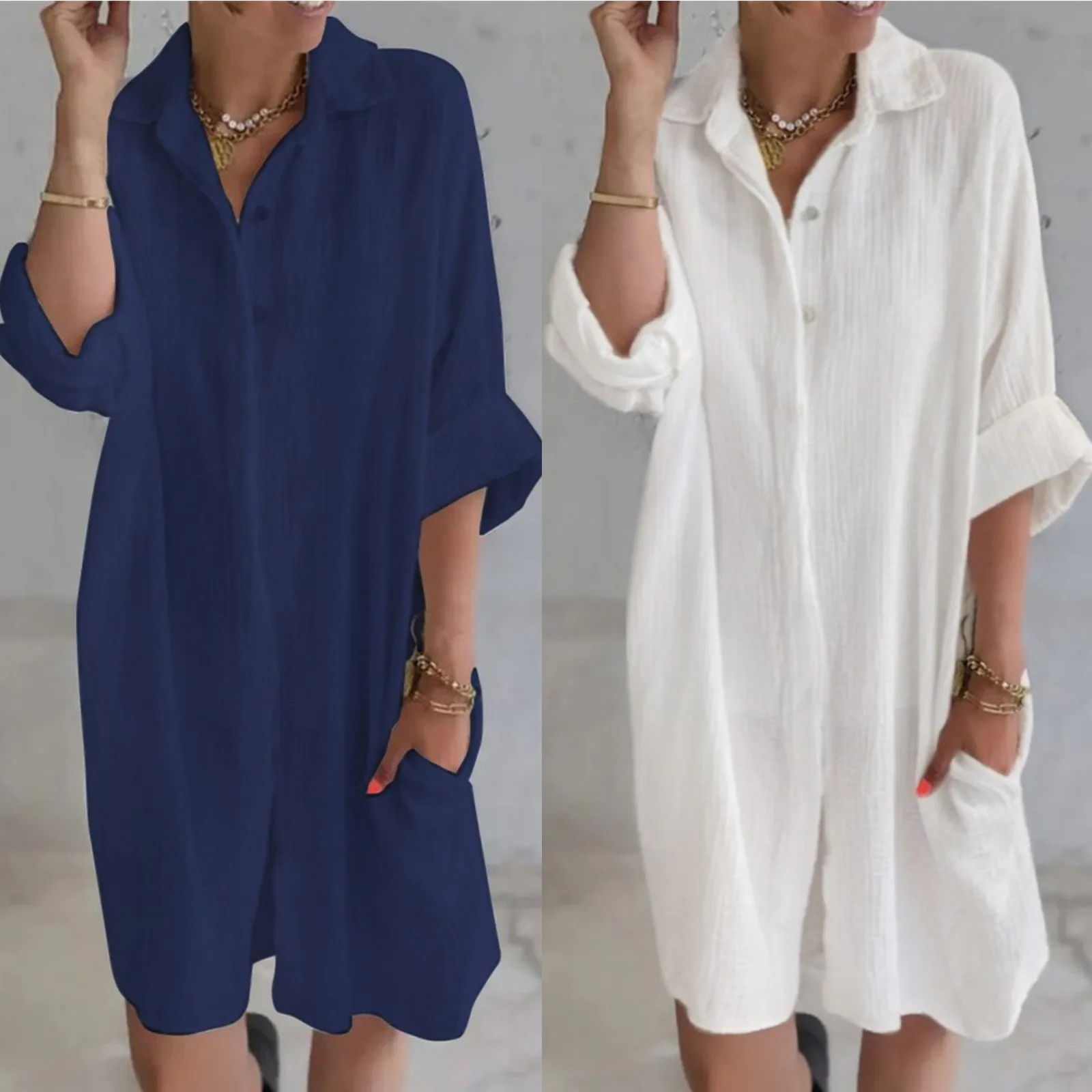 Womens Casual Loose Solid Color Cotton Linen Pockets Long Day Dress Womens Outfit Short Dresses for Womens
Womens Casual Loose Solid Color Cotton Linen Pockets Long Day Dress Womens Outfit Short Dresses for Womens