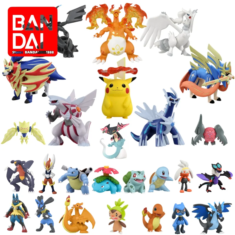 

BANDAI Combo Pokemon Figures Pearls And Diamonds Emerald Platinum Initial Mythical Classic High-Quality Collection Anime toys