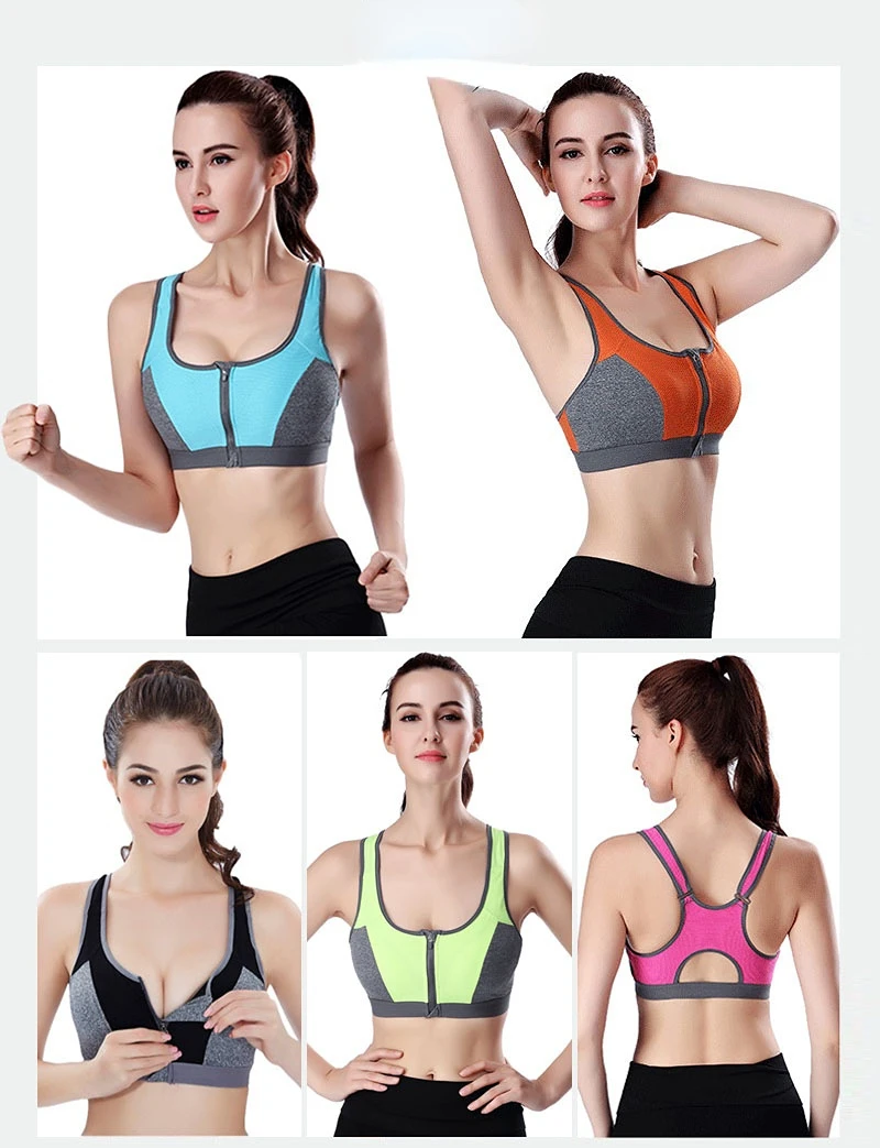 High Impact Front Zipper Sports Bras for Women Yoga Bra Shockproof Push Up Crop Top Underwear Fitness Gym Shirt ActiveSportswear
High Impact Front Zipper Sports Bras for Women Yoga Bra Shockproof Push Up Crop Top Underwear Fitness Gym Shirt ActiveSportswear