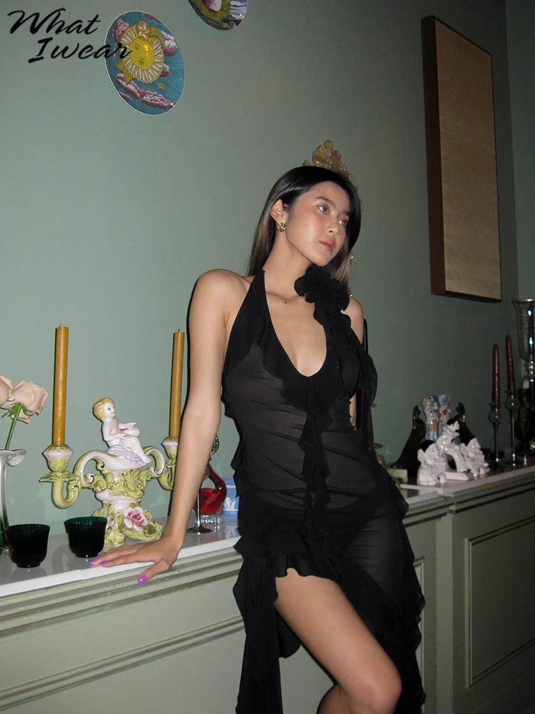 Whatiwear женское платье с V-образным вырезом без рукавов, необычная тонкая декоративная аппликация, Мини Летнее сексуальное модное искусственное однотонное платье с открытой спиной
Whatiwear женское платье с V-образным вырезом без рукавов, необычная тонкая декоративная аппликация, Мини Летнее сексуальное модное искусственное однотонное платье с открытой спиной