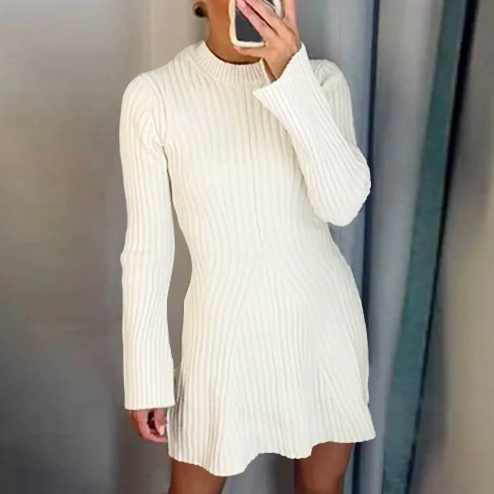 Streetwear Winter Knit Sweater Dress Women Long Sleeve Fashion Casual Vintage Plus Size Round Neck Dresses Female Party vestidos
Streetwear Winter Knit Sweater Dress Women Long Sleeve Fashion Casual Vintage Plus Size Round Neck Dresses Female Party vestidos