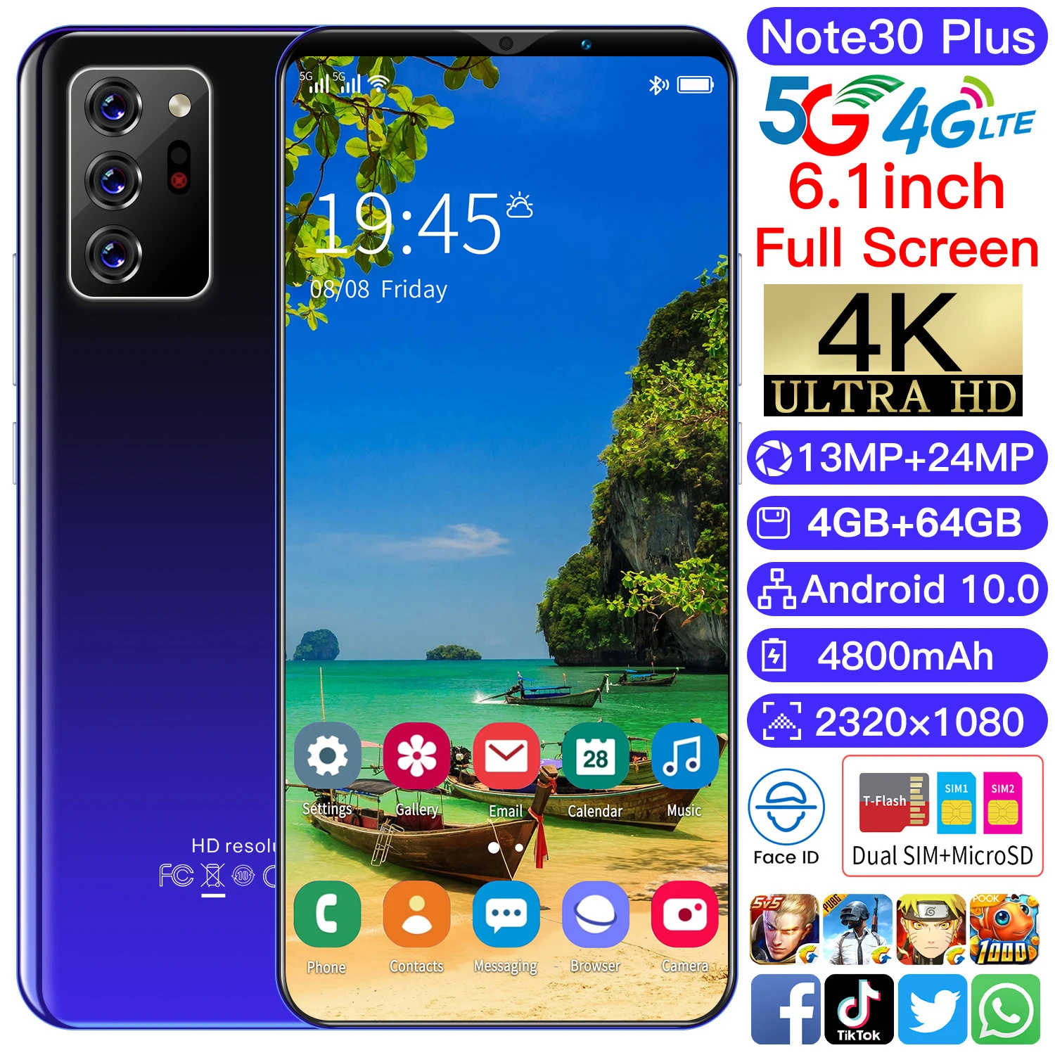 Note30 Plus 2022 Global Version New Smartphone Android 10.0 Phone 4GB+64GB Phone 6.1 Inch 4G 5G Dual SIM Phone Smartphone
Note30 Plus 2022 Global Version New Smartphone Android 10.0 Phone 4GB+64GB Phone 6.1 Inch 4G 5G Dual SIM Phone Smartphone