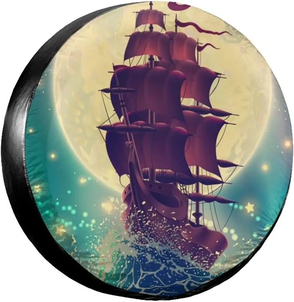 Christmas Decor Starry Sky And Moon Light Ship With Sails On The Waves Spare Tire Covers Polyester Universal Waterproof Sunscree
Christmas Decor Starry Sky And Moon Light Ship With Sails On The Waves Spare Tire Covers Polyester Universal Waterproof Sunscree