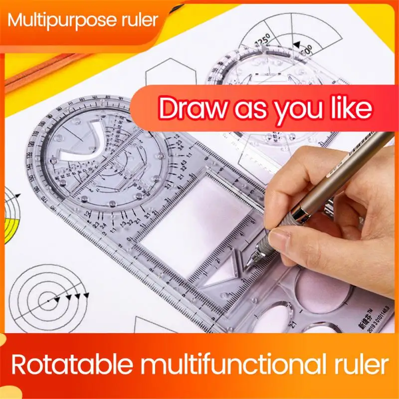 

Multifunctional Drawing Ruler Template Art Design Construction Architect Stereo Geometry Ruler For School Architecture Supplies