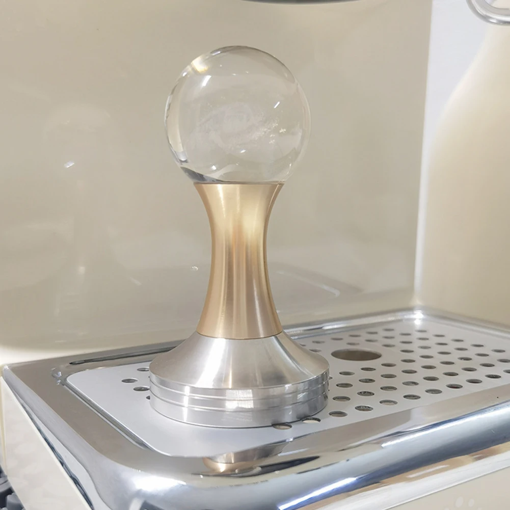 58mm Espresso Coffee Tamper Aluminum Coffee Distributor Leveler Tool Bean Press Hammer With Crystal Ball Handle Coffee Tools
58mm Espresso Coffee Tamper Aluminum Coffee Distributor Leveler Tool Bean Press Hammer With Crystal Ball Handle Coffee Tools