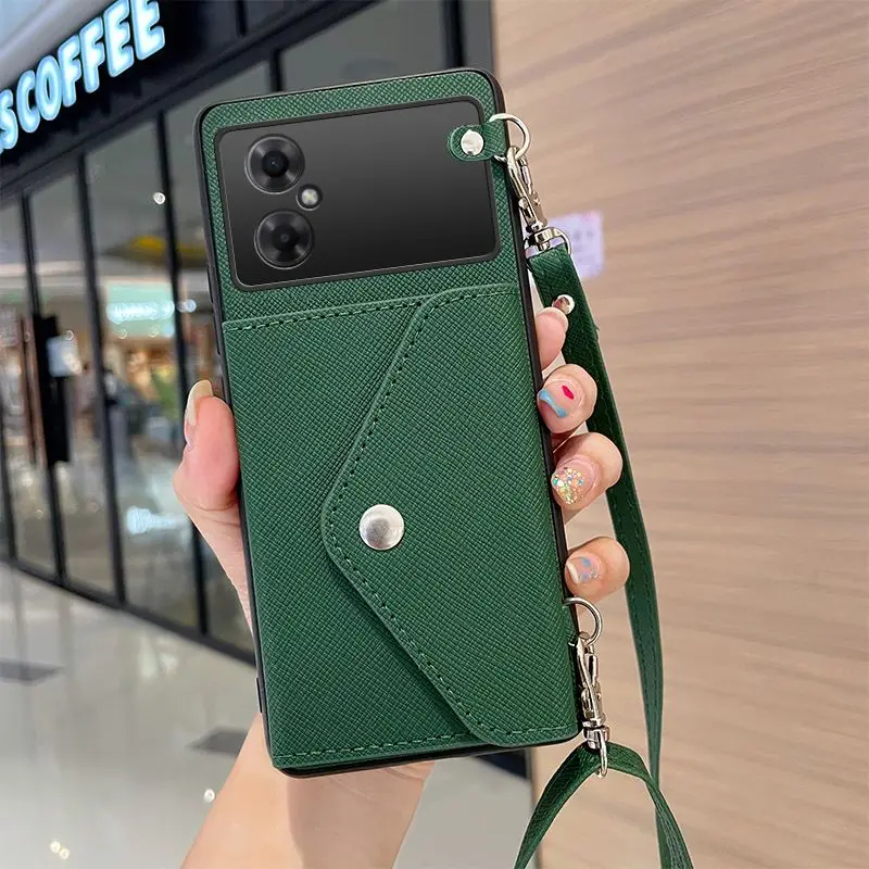 Suitable For Redmi Note 11R Leather Soft Phone Case, Change Card Bag, Crossbody Strap Lanyard
Suitable For Redmi Note 11R Leather Soft Phone Case, Change Card Bag, Crossbody Strap Lanyard