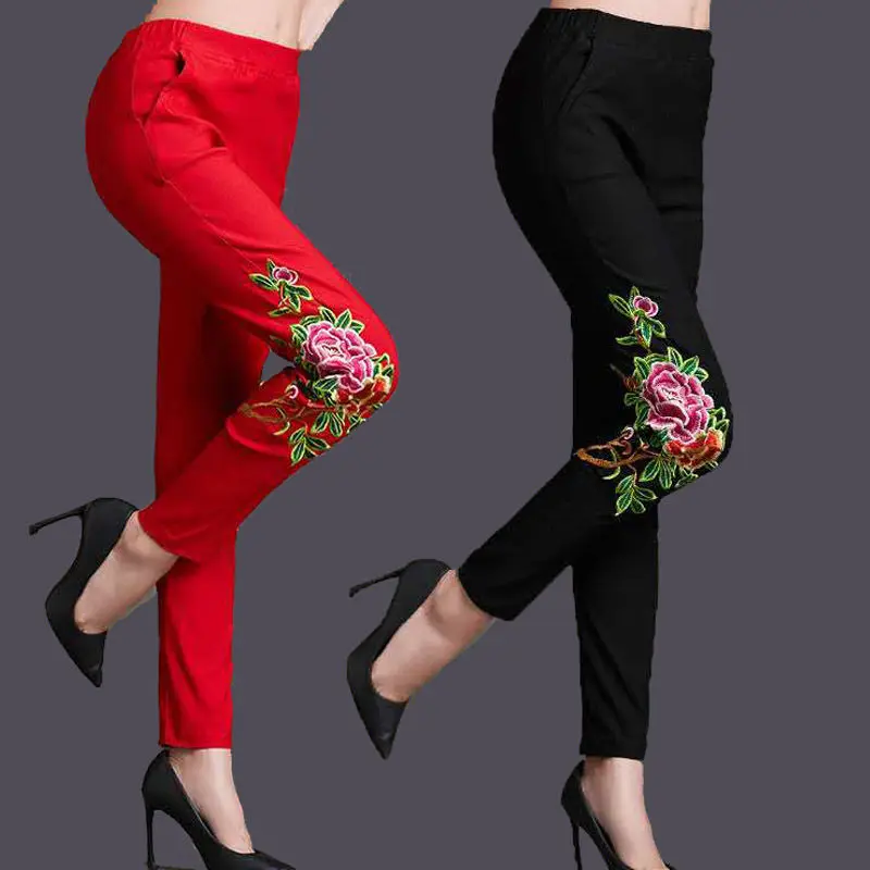 2022 New Female Spring Clothing and Cotton Trousers Mother Floral High Elastic Waist Pants Office Lady Leggings M163
2022 New Female Spring Clothing and Cotton Trousers Mother Floral High Elastic Waist Pants Office Lady Leggings M163
