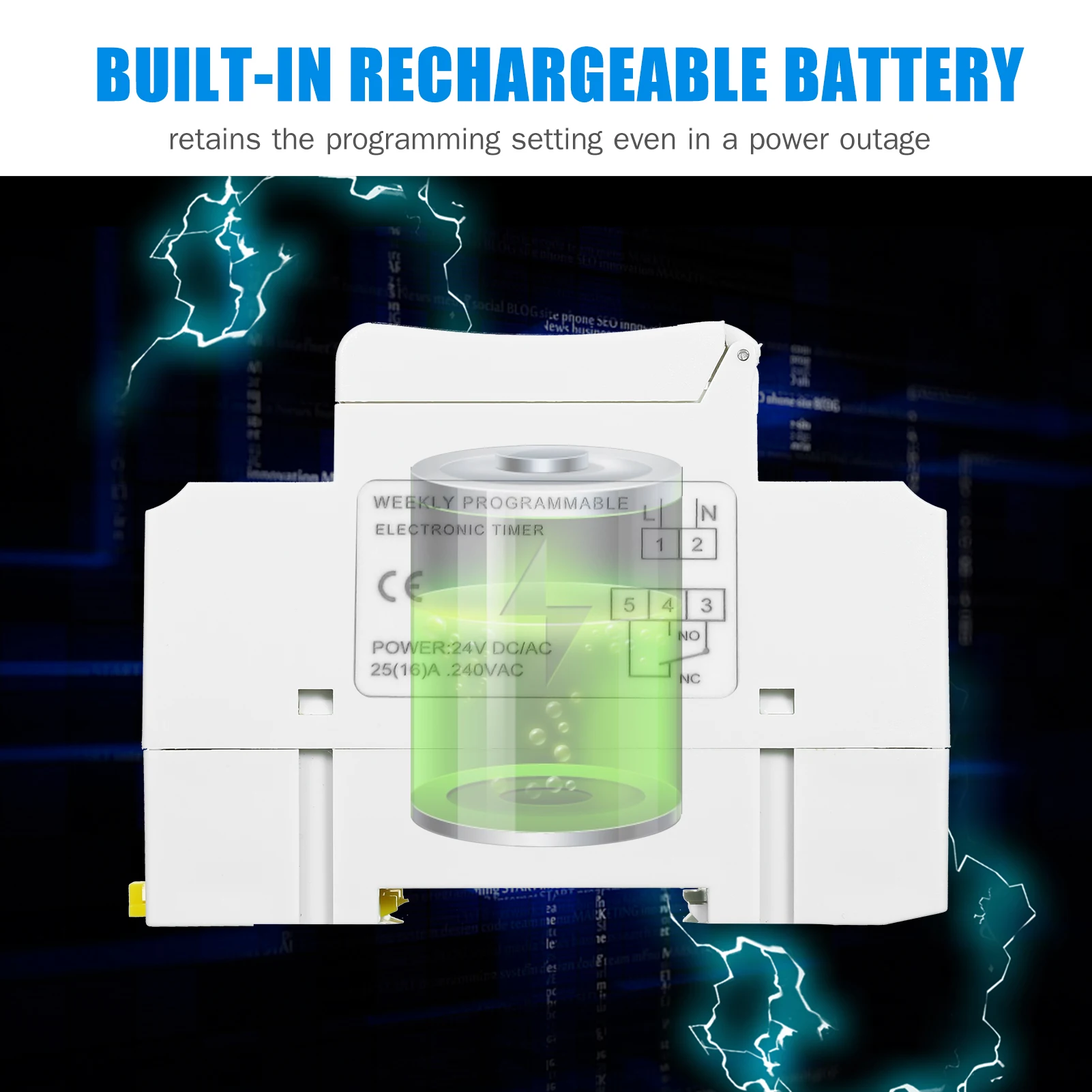 THC15A Digital LCD Power Programmable Timer Switch Relay 16A Amp Rail Mount Timing Swtich Electronic Weekly 7 Days Timer Control
THC15A Digital LCD Power Programmable Timer Switch Relay 16A Amp Rail Mount Timing Swtich Electronic Weekly 7 Days Timer Control