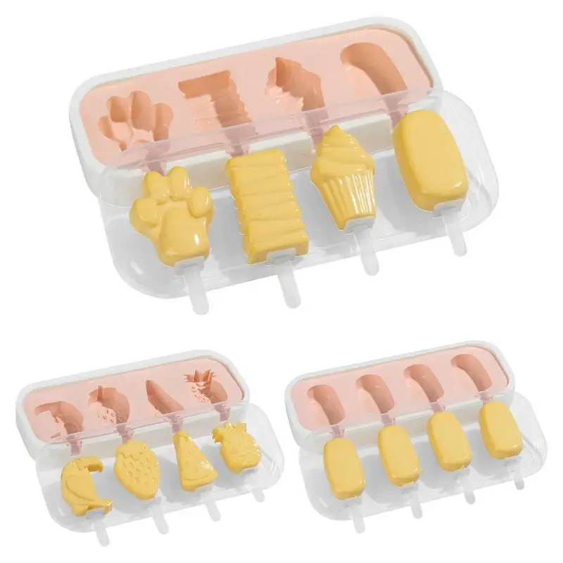 Homemade Sicle Molds Silicone Ice Maker 4-Cavity Easy Release BPA Free Molds With Lid And Sicle Sticks For DIY Ice Cream Sicles
Homemade Sicle Molds Silicone Ice Maker 4-Cavity Easy Release BPA Free Molds With Lid And Sicle Sticks For DIY Ice Cream Sicles