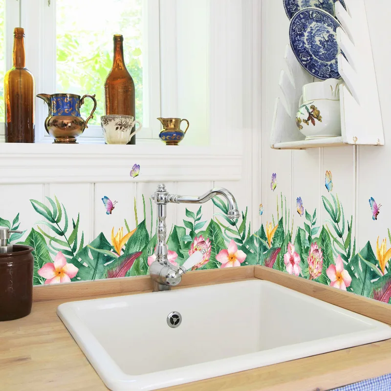 Flowers grass living room kitchen baseboard decorations stickers PVC removable wall stickers self-adhesive paper.
Flowers grass living room kitchen baseboard decorations stickers PVC removable wall stickers self-adhesive paper.