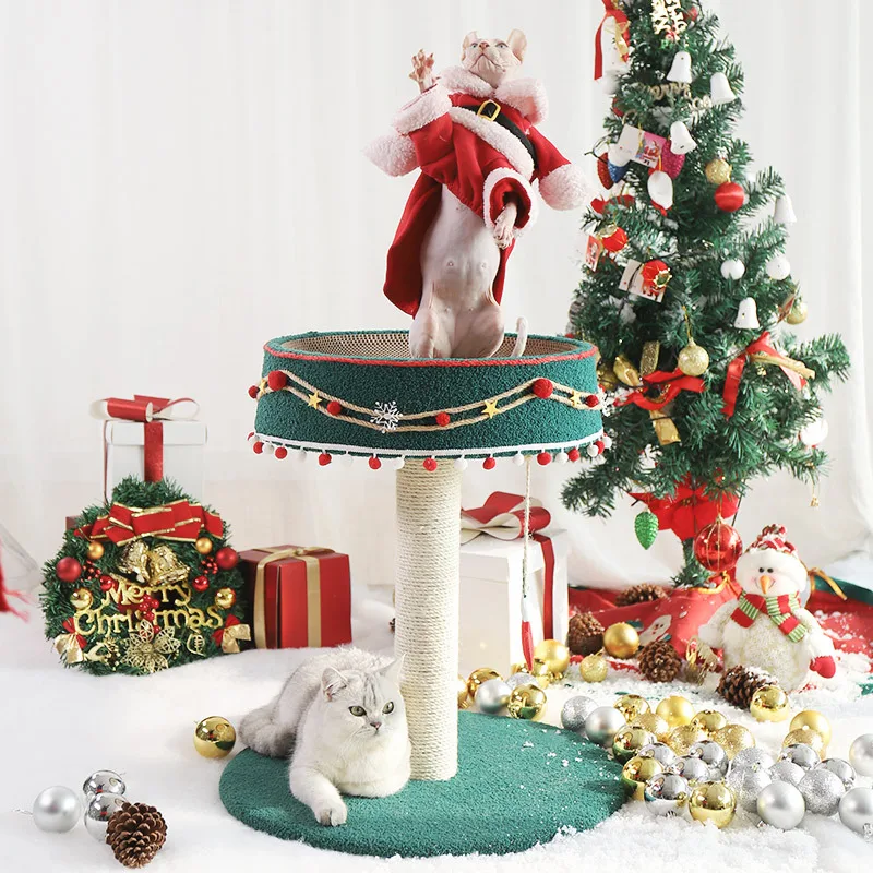 Creative small cat climbing frame cat litter cat tree one cat jumping platform multi-functional cat scratching column
Creative small cat climbing frame cat litter cat tree one cat jumping platform multi-functional cat scratching column