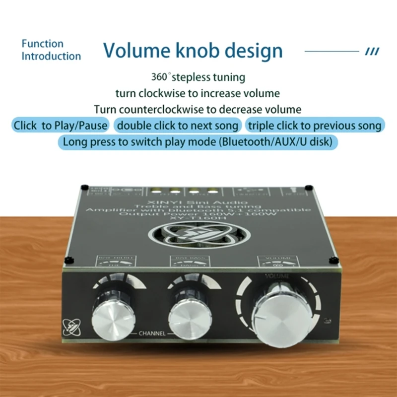 Treble and Bass Tuning Audio Power Amplifier Board Bluetooth-compatible 5.1 TDA7498E Stereo Sound 160W+160W Dual Channel F19E
Treble and Bass Tuning Audio Power Amplifier Board Bluetooth-compatible 5.1 TDA7498E Stereo Sound 160W+160W Dual Channel F19E