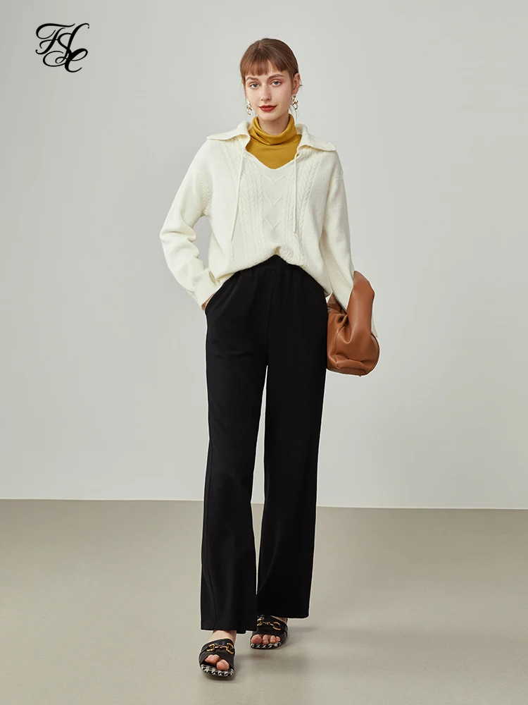 Fansilanen Office Lady Mopping Pants Women's Autumn Winter 2021 New Loose Wide Leg Pants Elastic High Waist Casual Pants
Fansilanen Office Lady Mopping Pants Women's Autumn Winter 2021 New Loose Wide Leg Pants Elastic High Waist Casual Pants