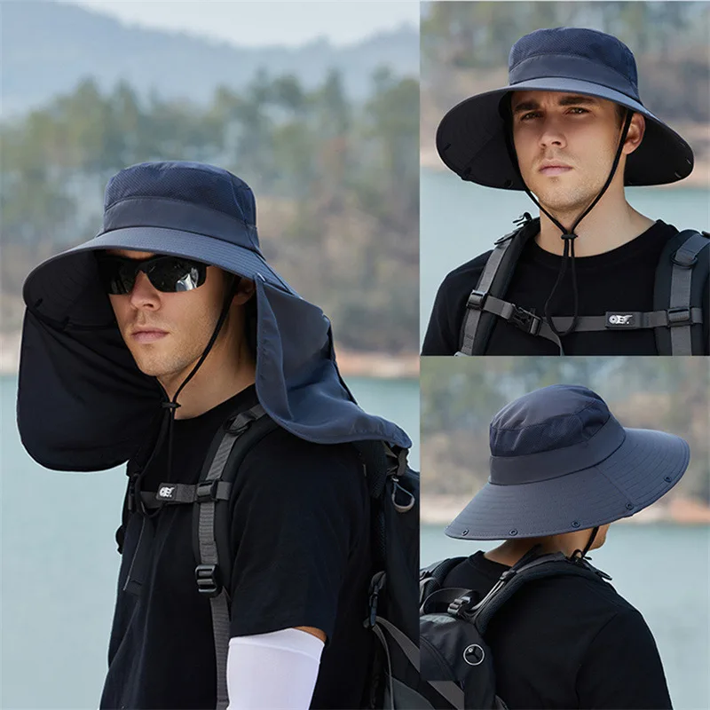 Summer Sun Hats Double Layer UV Protection Fishing Hunting Outdoor Cap Men Hiking Camping Visor Hat Removable Fisherman Hat
Summer Sun Hats Double Layer UV Protection Fishing Hunting Outdoor Cap Men Hiking Camping Visor Hat Removable Fisherman Hat